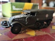 VEHICULE MILITAIRE SOLIDO HALF TRACK M3 TOURELLE 12,7 mm + ACCESSOIRES