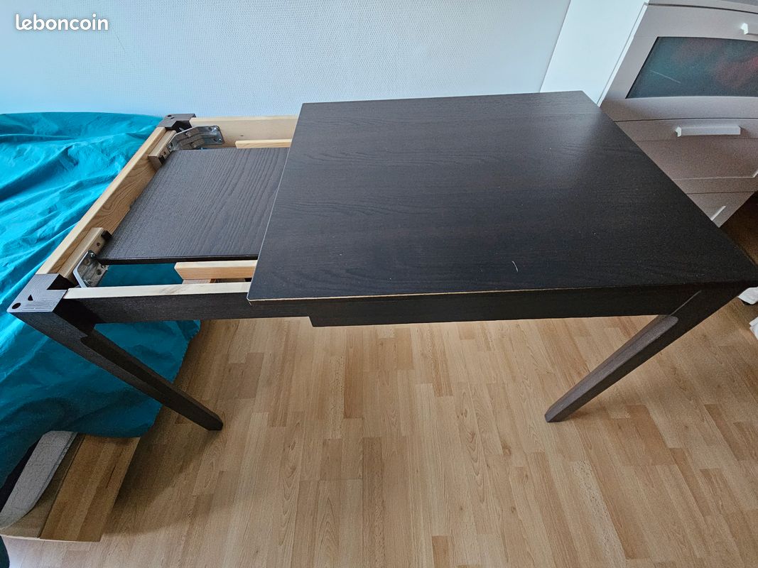 Table Ikea avec rallonge H:75 x L: 80+40 x l:70 (image 3)