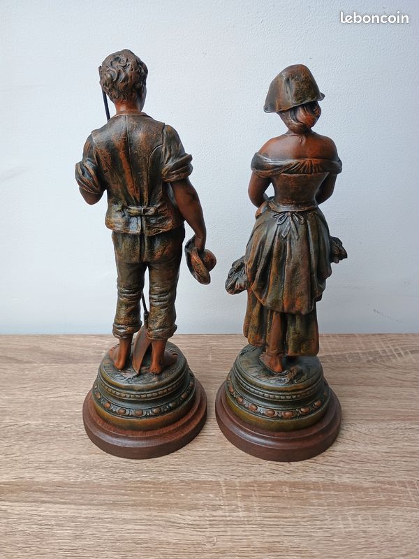 Sculptures en régule l'angélus d'après Adrien Gaudez (image 9)