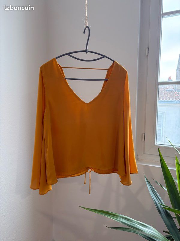Zara Femme Tee Shirt Manche Longue Shirt Col T Shirt Manche Longue