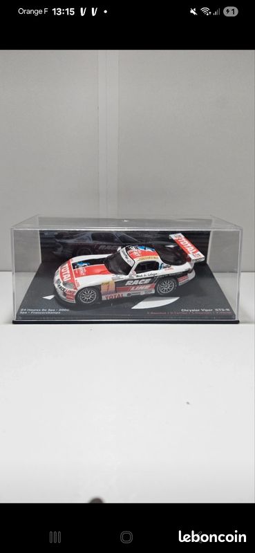 Modèle Réduit Chrysler Viper GTS-R N°1 - 24 Heures De Spa 2002, échelle 1:43 Altaya, Neuf Sous Boîte