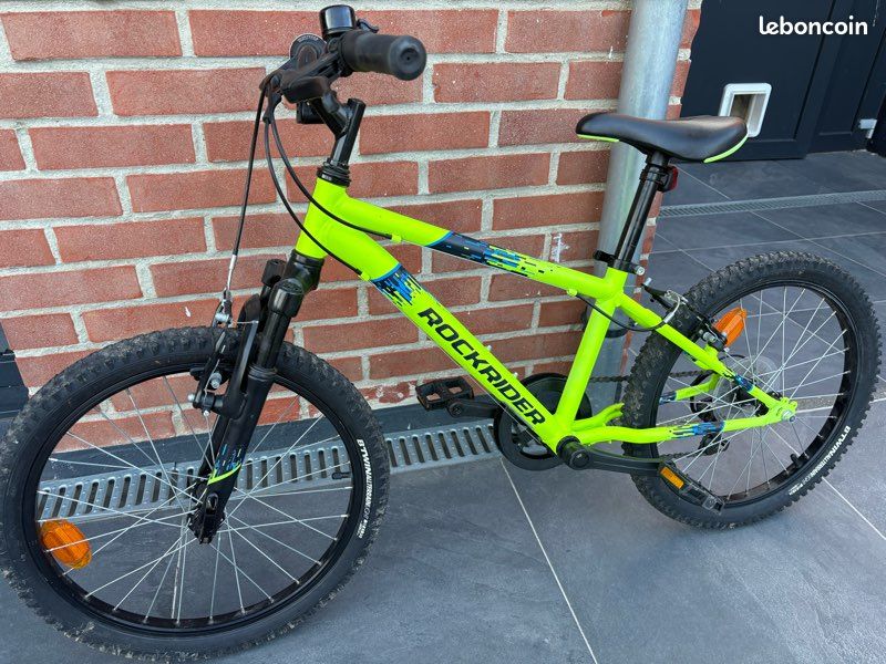 20 Pouces Vtt Rockrider St 500 20 Pouces Vtt Decathlon Jaune Fluo