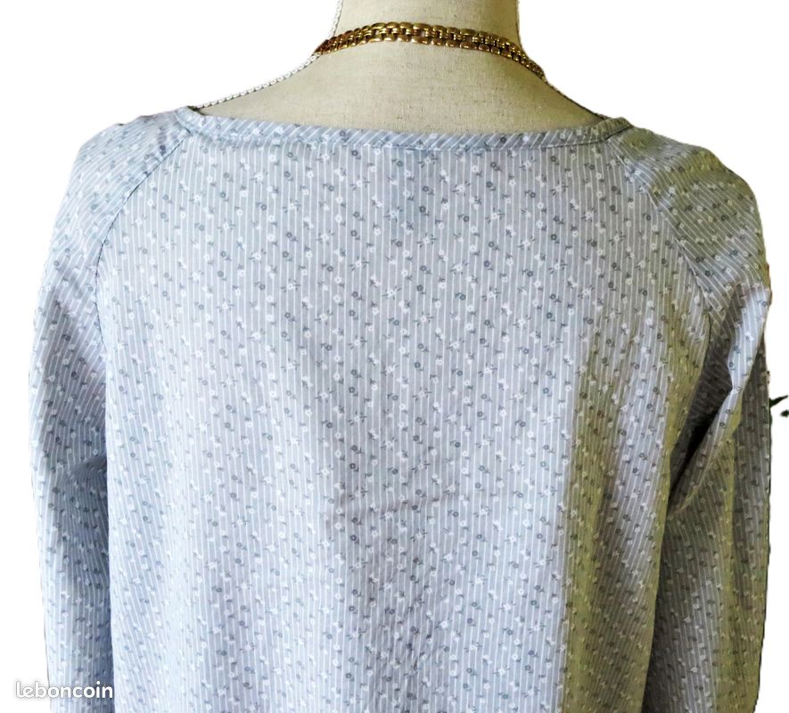 Tunique Only Taille 42 Grise Motifs Fleurs État Neuf (image 5)