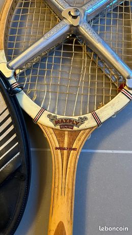 Raquette de Tenns Dunlop en Bos Vntage Maxply SuperLght - 1970
