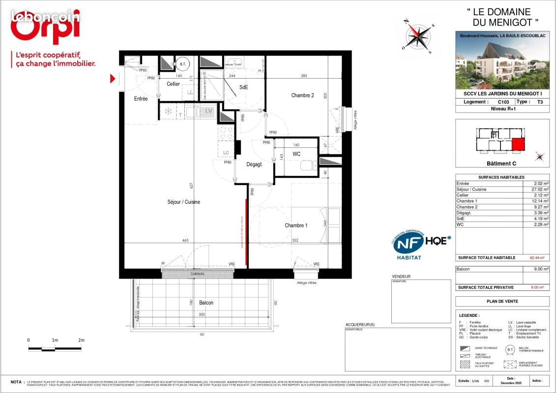 Appartement 3 pièces 62 m² · à La Baule-Escoublac · 62 m² · 315 200 €