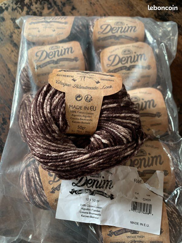Lot de 10 pelotes Denim de DMC prune 16 (image 2)