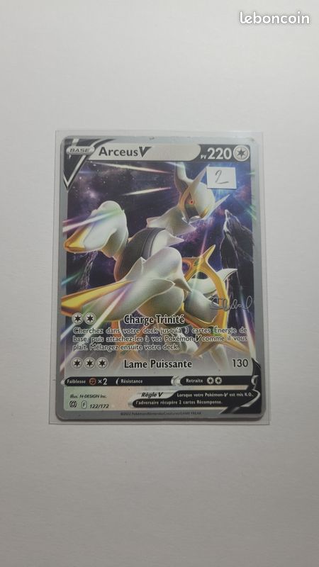 Carte Pokmon Arceus V 122/172 - Collection