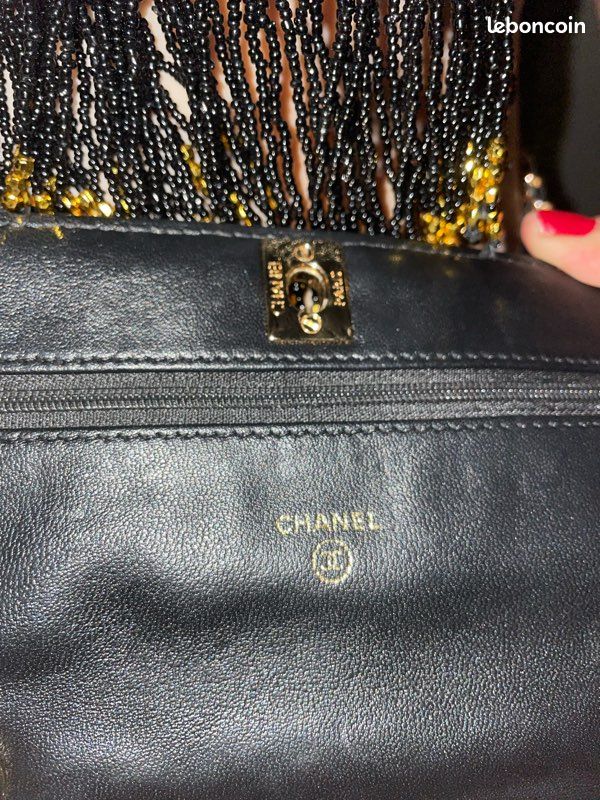 Sac à rabat Chanel en Tweed Noir (image 7)