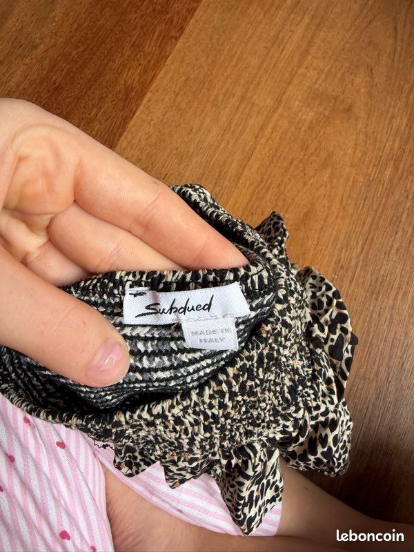 Jupe short imprimé léopard en taille S de chez Subdued (image 3)
