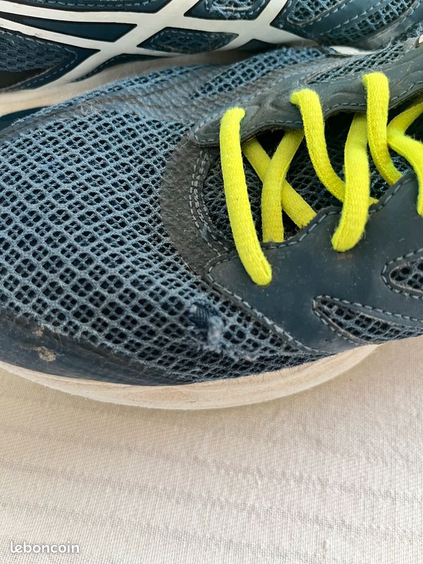 Basket Asics 45 bleu jaune sport (image 4)