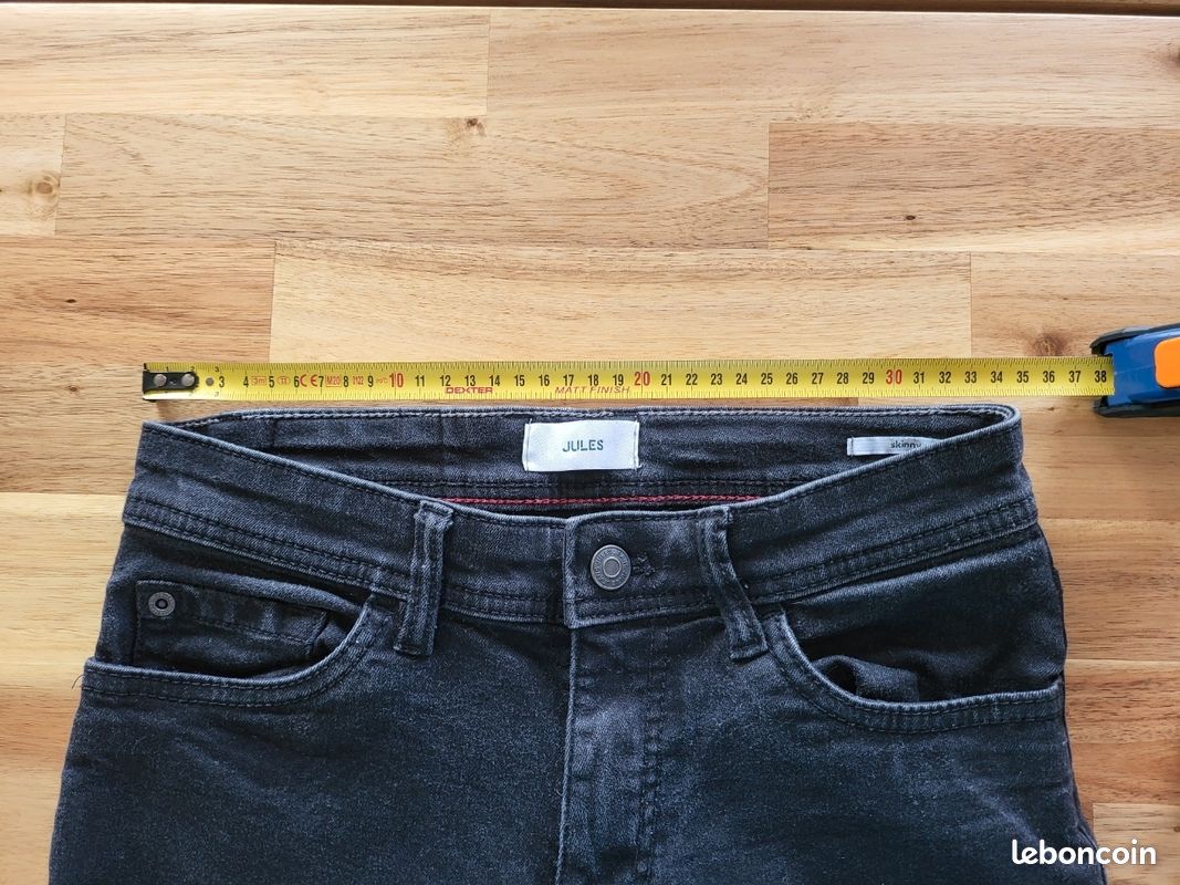 Pantalon jean skinny noir homme Jules taille 32 XXS (image 4)