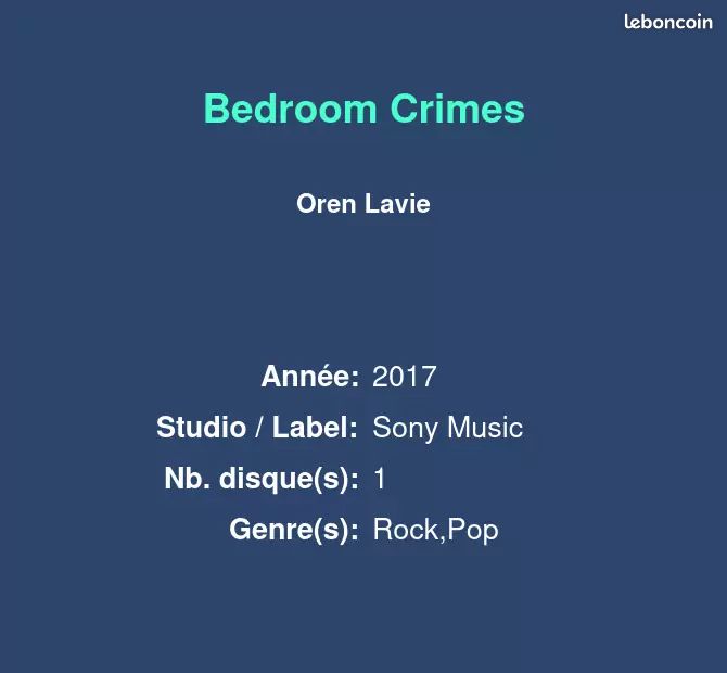 Bedroom Crimes - Oren Lavie (image 2)