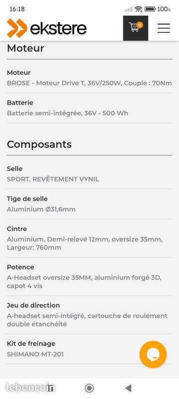 Vtt nakamura e-complite 960 à vendre (image 6)