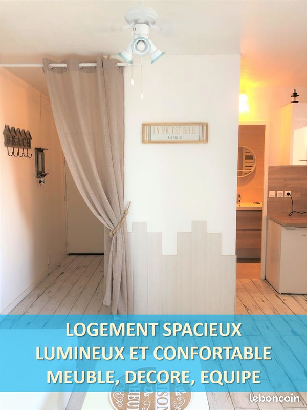 PROMO Gd studio cabine 50m plage, parking privé couvert (image 7)