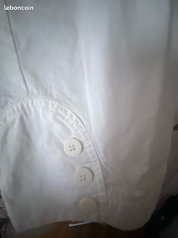 Pantalon 3/4 Cargo Blanc Banana Moon - Taille 42 - 100% Coton - Neuf Sans étiquettes