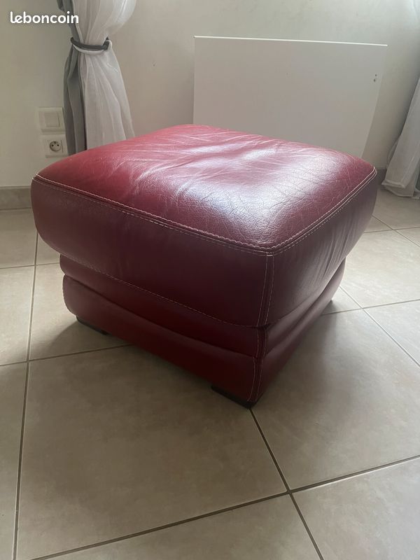 Canapé et pouf en cuir (image 3)