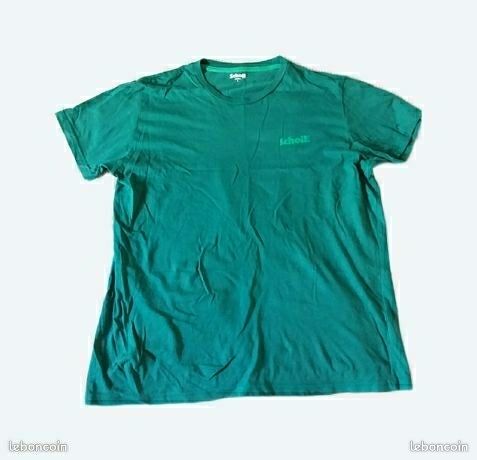 Tee shirt SCHOTT. Coloris vert forêt. Taiĺle L. Très bon état (image 1)