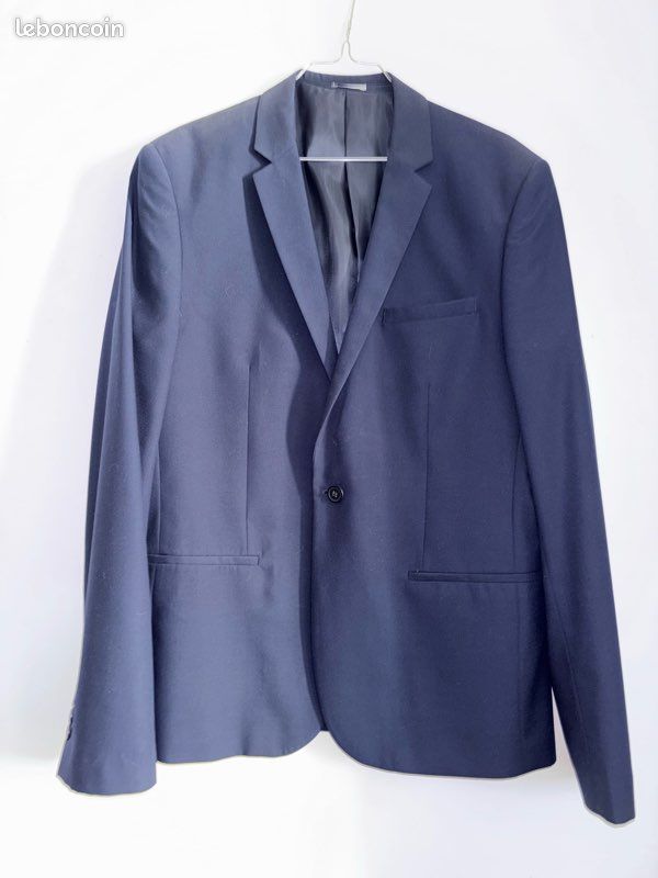 Veste De Costume Homme Jules - Taille 54, Noir, Coupe Regular - Occasion En Très Bon état