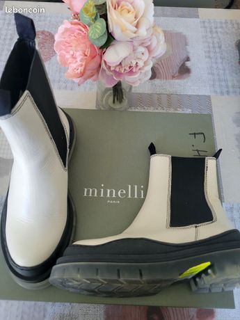 Bottes neuves Minelli bicolores 36 Chaussures