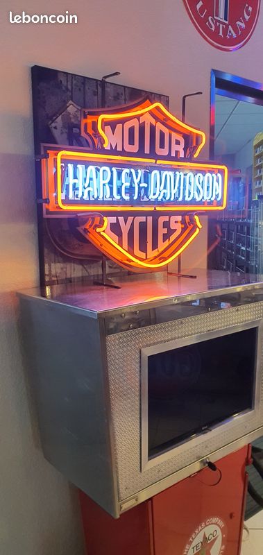 Panneau Lumineux Pub LED Harley Davidson - Enseigne Néon Pour Mur - Neuf