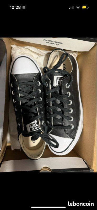 Converse noir et blanche taille 37 (image 4)