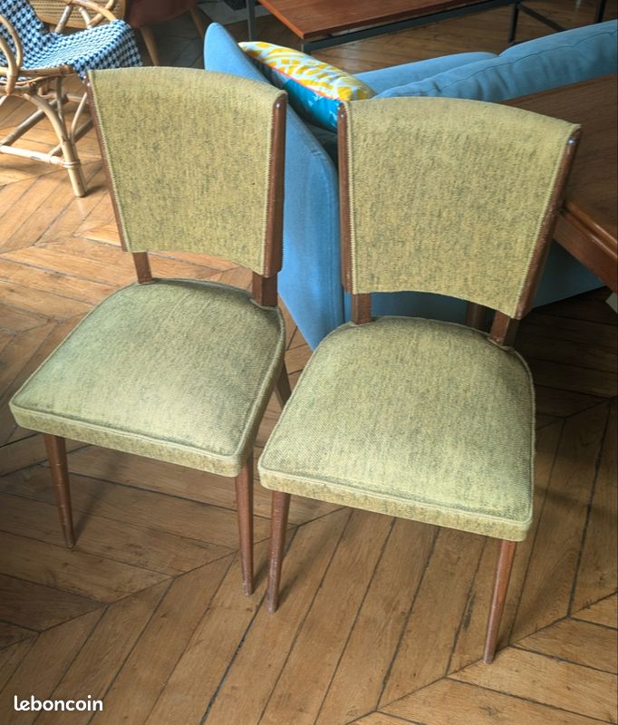 Lot de 2 fauteuils vintage, confortables, en très bon état (image 1)