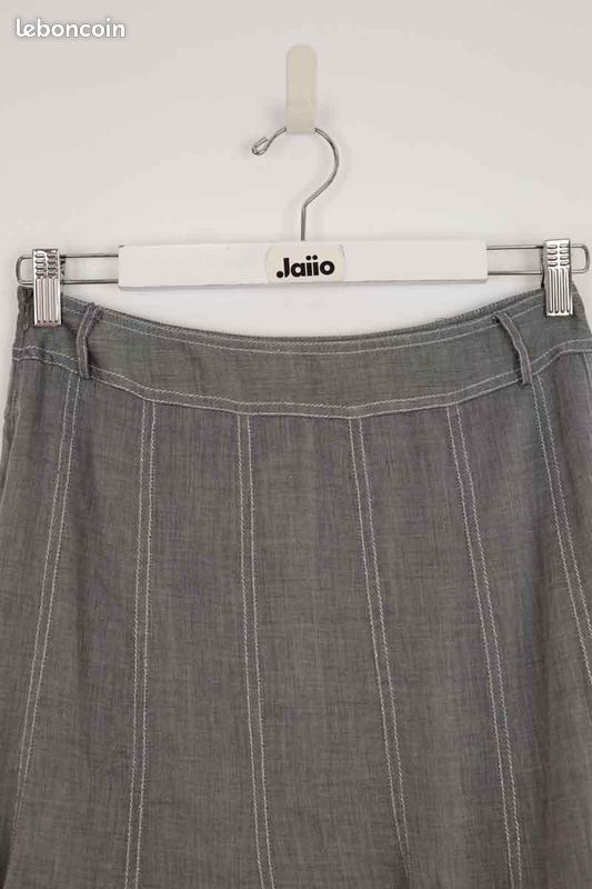 Jupe Mixte Laine Noire Et Blanche Gerard Darel - Taille 38 - Occasion En Très Bon état
