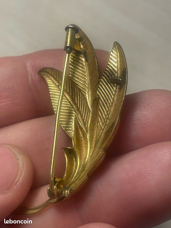 Broche Vintage En Plaqué Argent Avec Améthyste - Jolie Pièce D'occasion