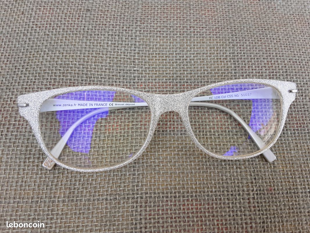 Monture de lunettes zenka pailletées face Cie Accessoires