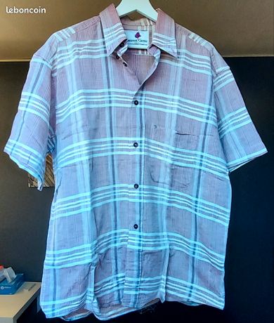 Chemise Vintage Laurent Cerrer Paris - Imprimé Floral Années 90 - Taille L - Occasion Très Bon État