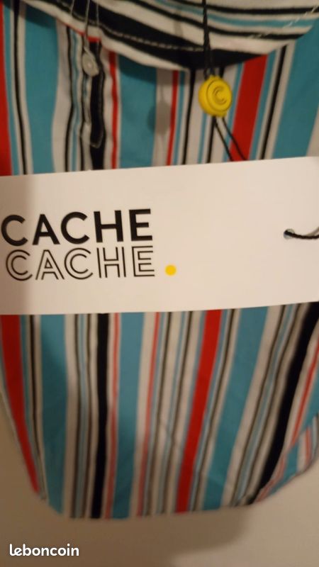 Top d'été à rayures Cache Cache – Neuf avec étiquette T38 (image 4)