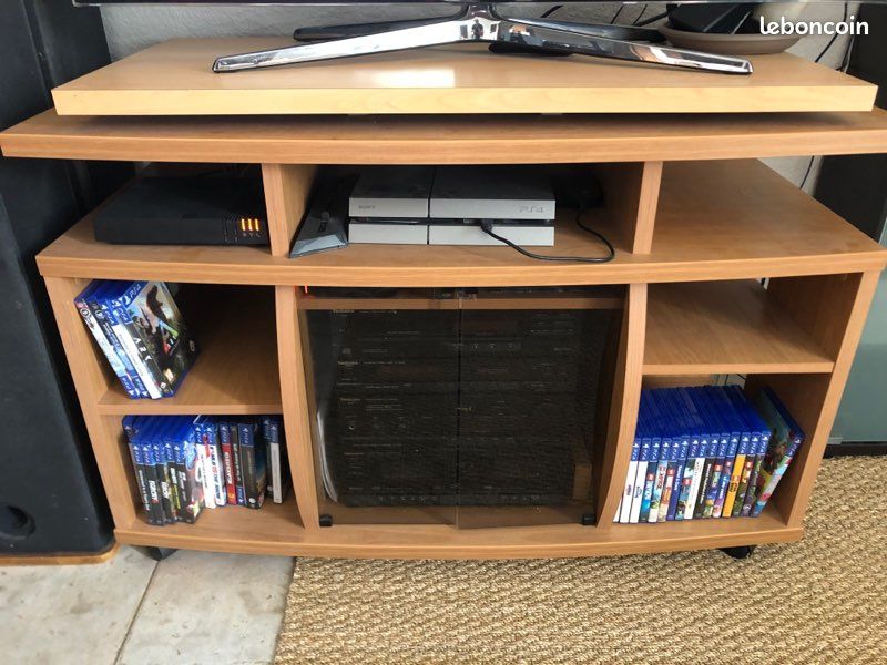 Meuble TV avec plateau tournant (image 1)