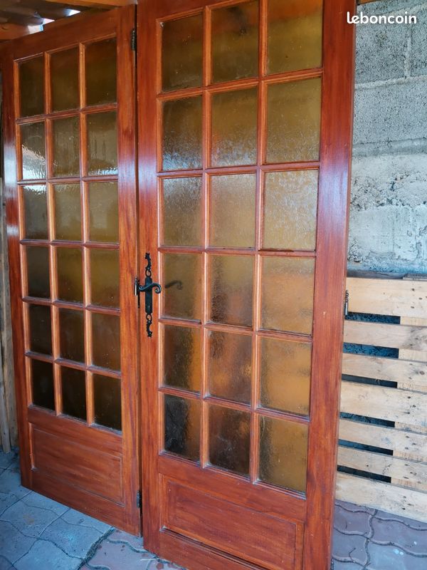 Lot de portes vitrées d'intérieur, bois, très bon état (image 1)