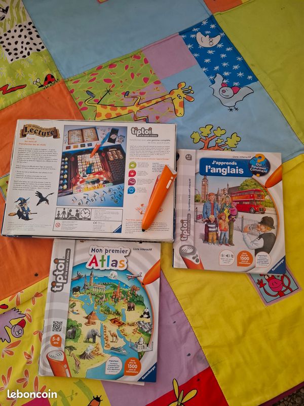 Lot Tiptoi Ravensburger avec stylo + 3 livres (image 1)