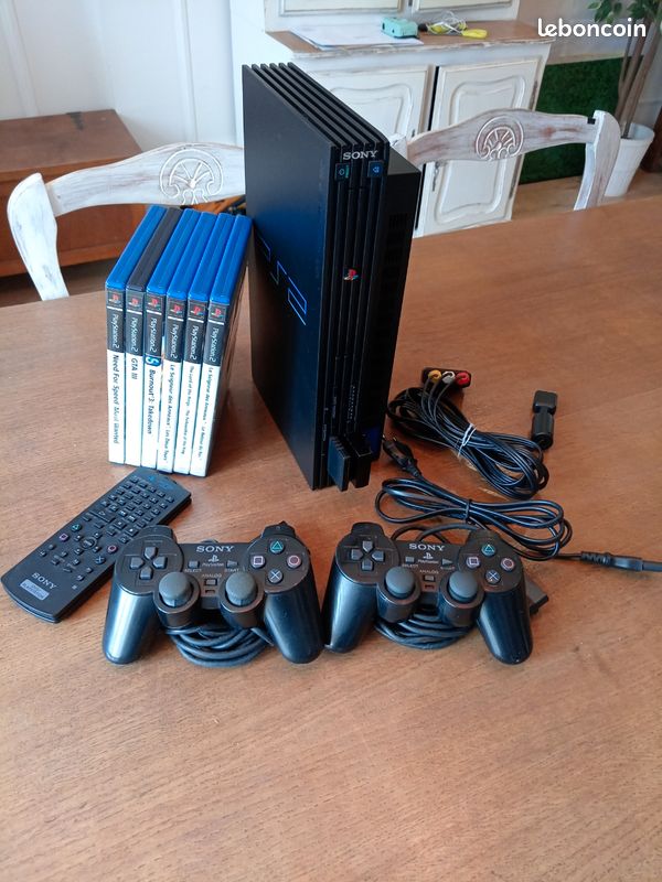 Lot PlayStation 2 FAT Console + 15 Jeux – Bon état – Retro Gaming
