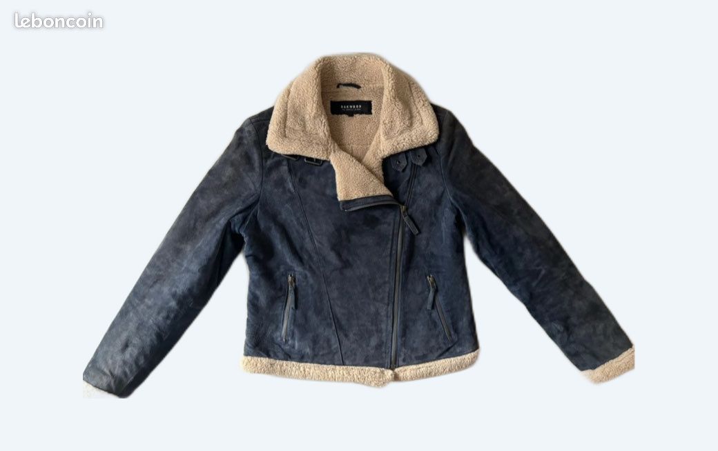 Fourrure Femme Veste Cuir FourrÃ©e Veste En Cuir Avec Moumoute
