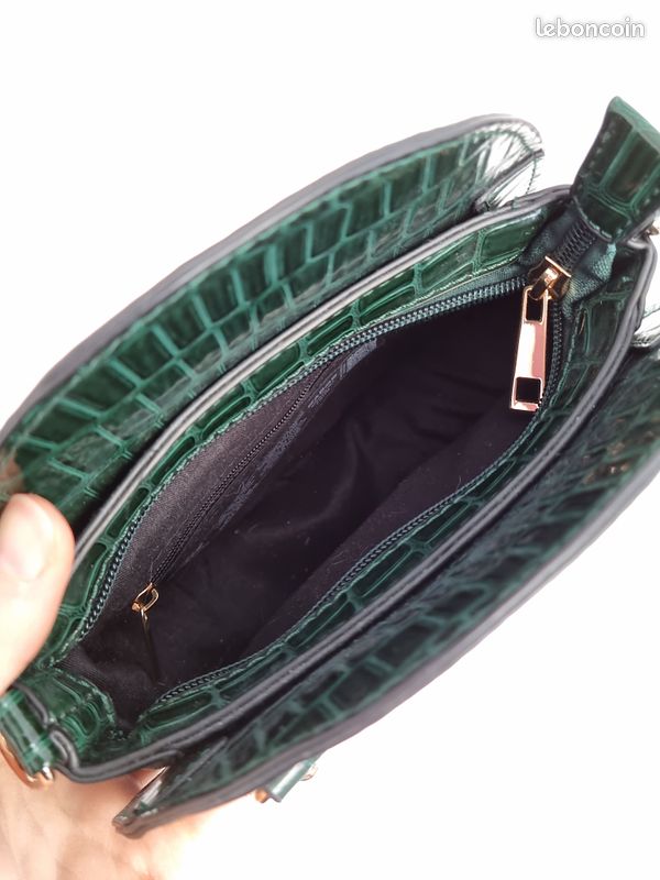 Sac rond à bandoulière croco vert Asos femme neuf (idée cadeau