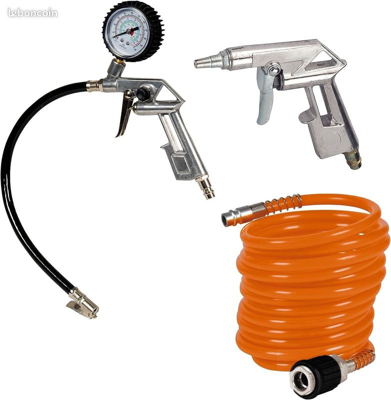 Kit d'accessoires air comprimé - MECAFER - 8 pièces - Gonflage et soufflage - Bricolage