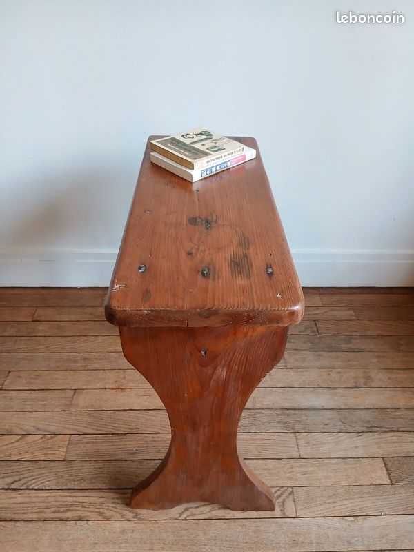 Table d'appoint table de chevet tabouret en bois design industriel 35cm MDJ04119 - Maison