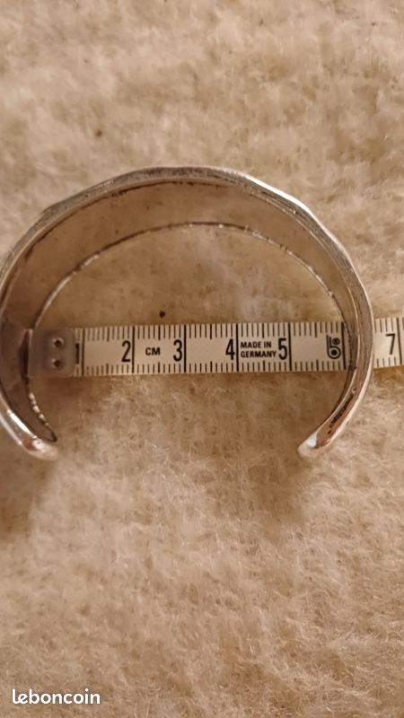 Bracelet Ancien En Métal Argenté 39g | Jonc Ouvert, Vintage, Occasion