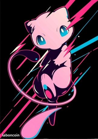 Poster Déco Pokémon Mew, Porygon, Marill, Clefairy - Toile Artistique Pour Intérieur