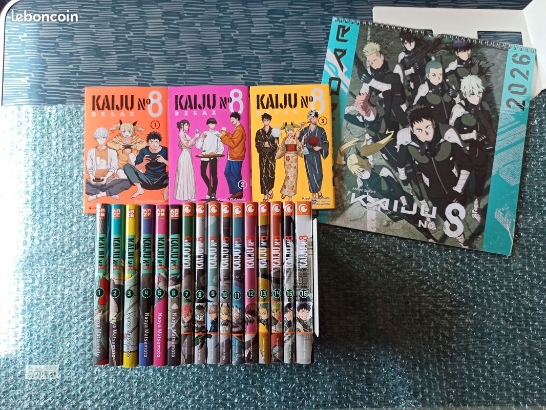 Manga kaiju n8 kaiju n°8 1 a 16(fin)+ relax 1/2/3 + calendar (image 1)
