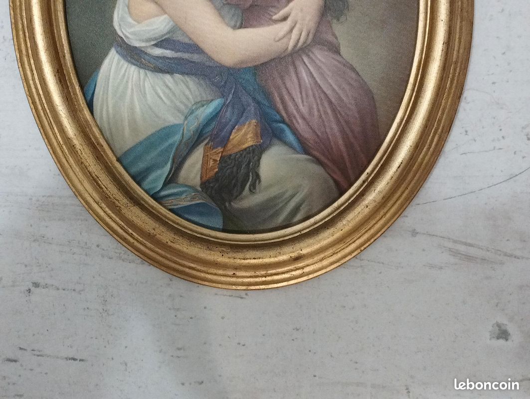 Grand tableau de charme, romantique, classique reproduction d'une peinture d'Elisabeth Vigée Lebrun (image 5)