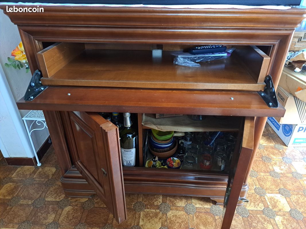Meuble tv bois merisier (image 2)