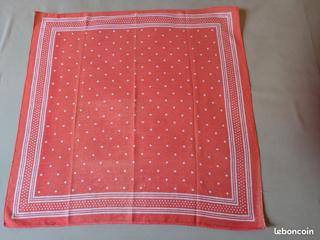 Lot De 6 Foulards Vintage - Multicouleurs, Mix Polyester/coton, Occasion
