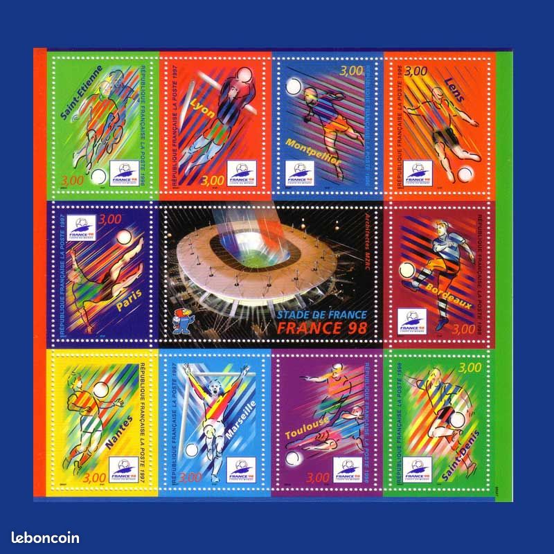 Timbres France - Coupe du monde FOOTBALL 1998 - Collection