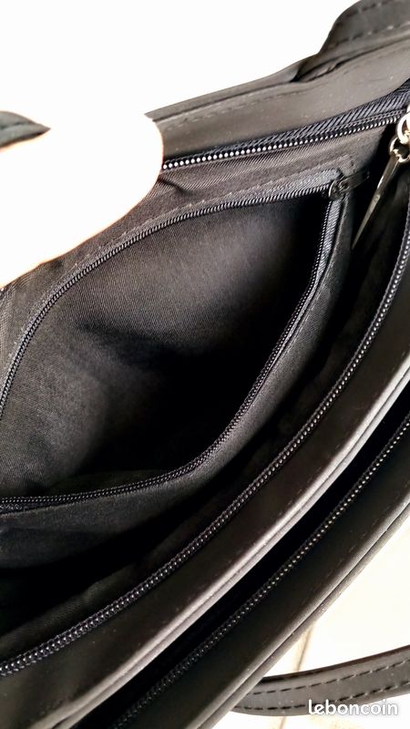Sac à main international Scapin noir nylon TBE (image 10)