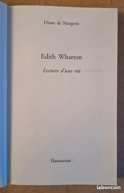 Edith Wharton - Lectures d'une vie - Diane de Margerie - TBE (image 2)