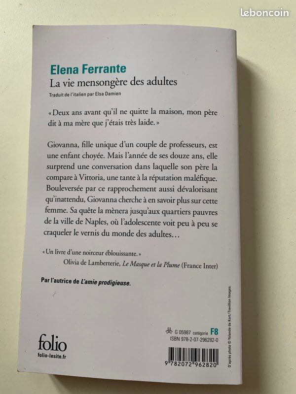 Livre - La vie mensongère des adultes - Elena Ferrante (image 1)