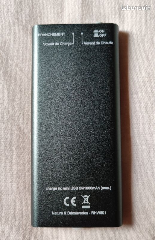 USB Chaufferette Main 2400 MAh – Rechargeable, 2 Températures (40-65°C), En Forme De Patte De Chat, Léger 80g, Pour Sports D’hiver Et Camping (rose)